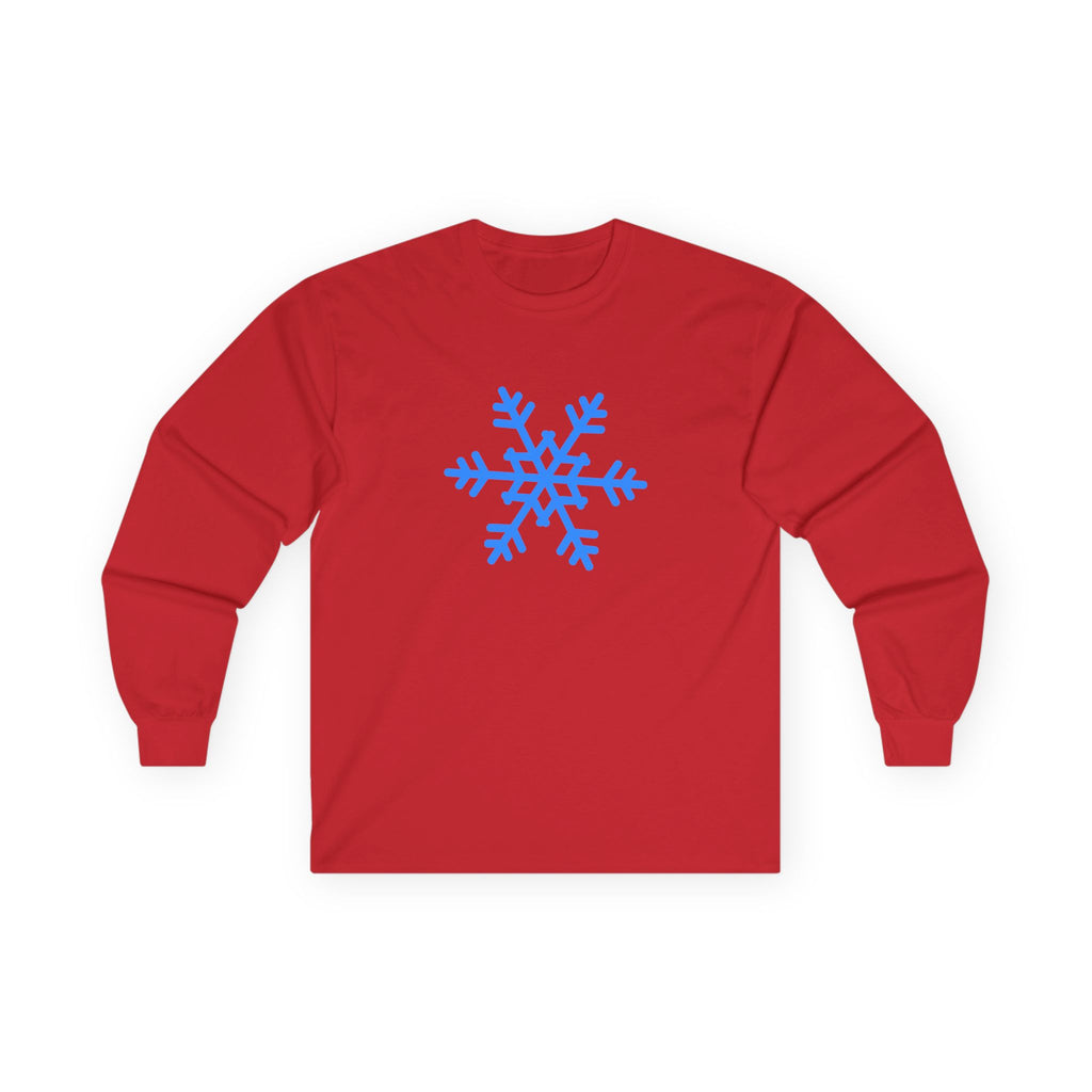 Holiday Snowflake Long Sleeve Tee — "Tis the Season" Cotton Shirt