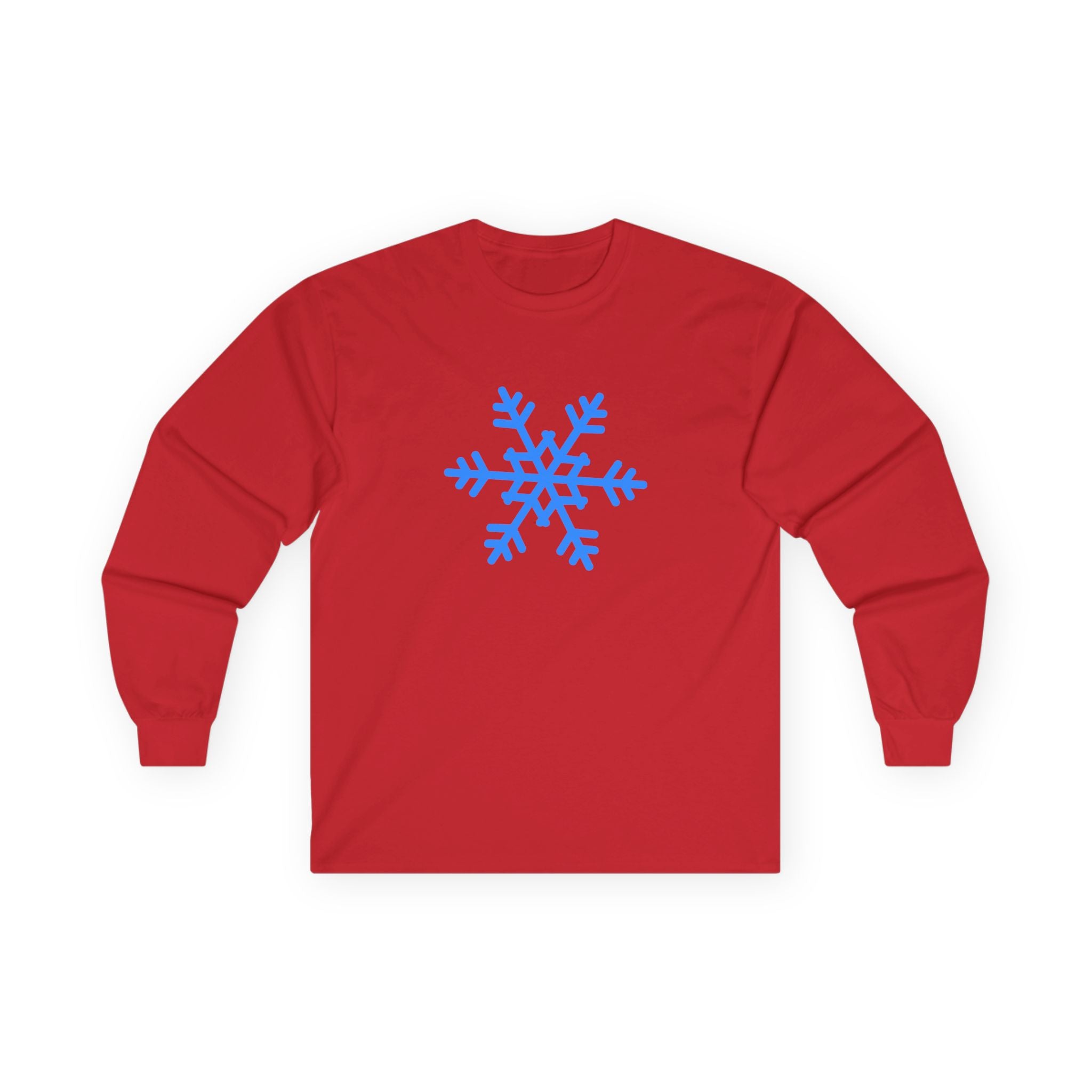 Holiday Snowflake Long Sleeve Tee — "Tis the Season" Cotton Shirt