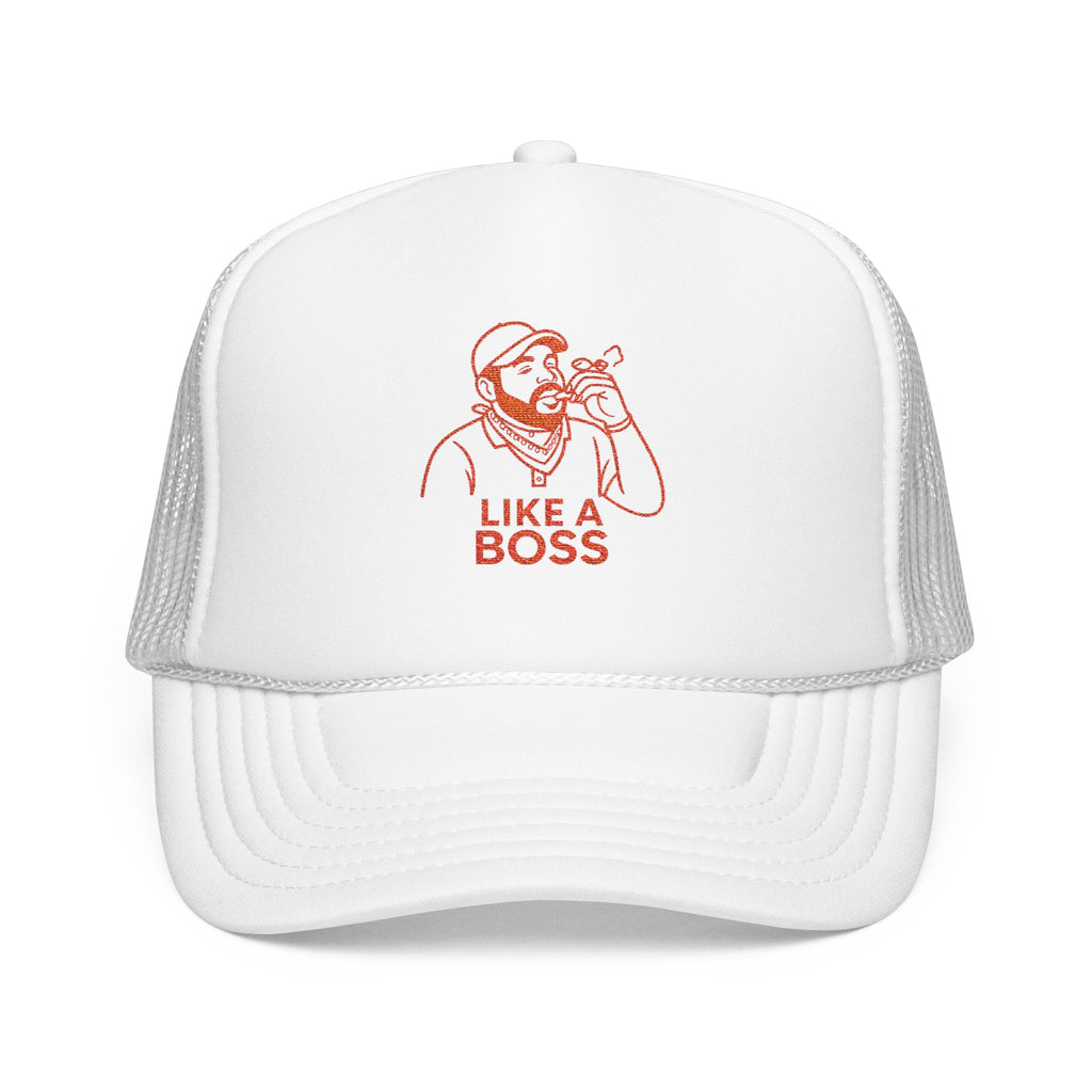 Cool Embroidered Foam Trucker Hat, Gift for Him, Funny Hat, Outdoor Style, Casual Wear, Birthday Gift, Like a Boss Cap