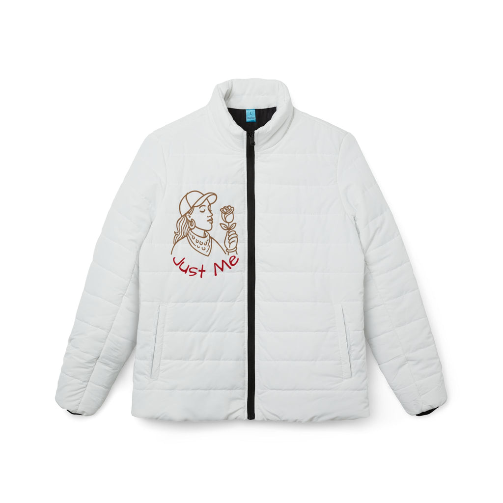 Chic Women’s Puffer Jacket with Floral Design | Cozy Layer for Winter, Casual Outings, Gift for Her, Everyday Fashion, Trendy Outerwear