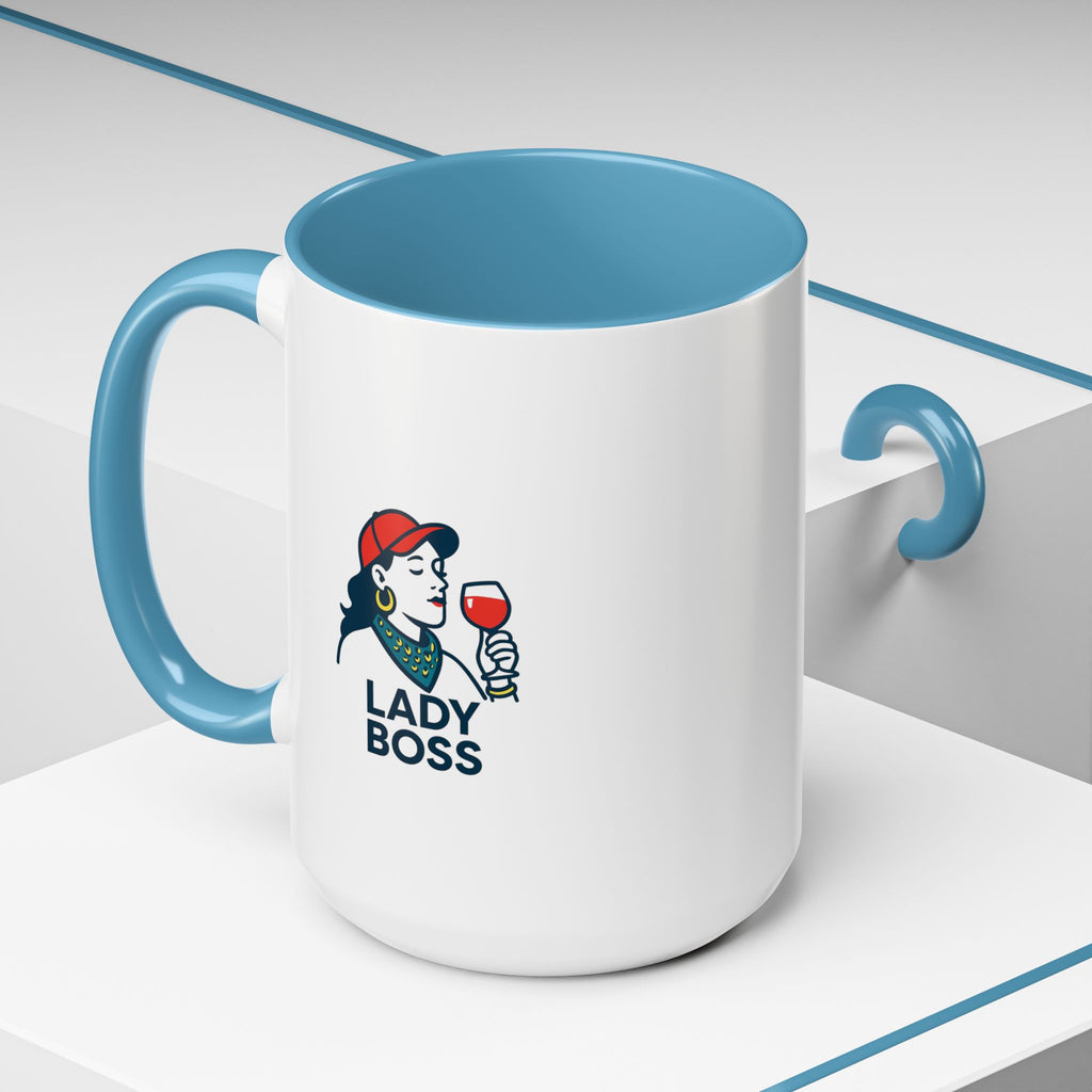 Lady Boss Accent Coffee Mug, Motivational Drinkware, Unique Gift for Her, Office Decor, Empowering Coffee Cup, Inspirational Mug